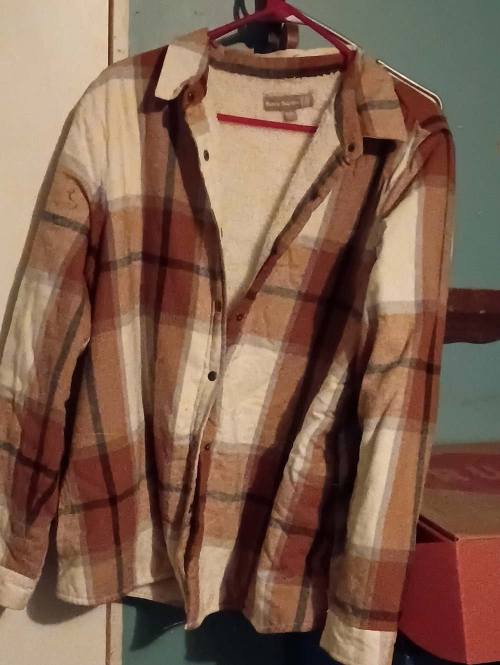 Cozy Women's Orange Plaid Flannel Shirt